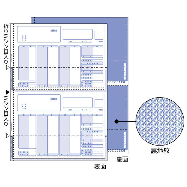 （まとめ買い）ヒサゴ プリンタ帳票 給与明細書 密封式 A4タテ 2面 ちょこっと帳票 100枚 OP1150TN 〔×3〕 【北海道・沖縄・離島配送不可】
