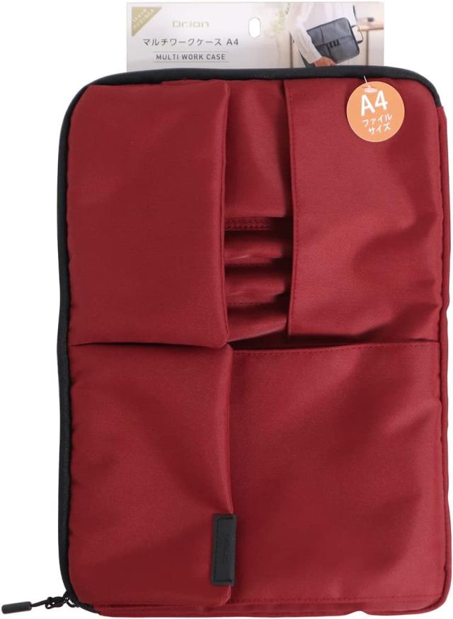 （まとめ買い）クツワ 収納 Dr.ion マルチワークケース バッグインバッグ A4 ボルドー 300DRRD 〔3個セット〕の通販は