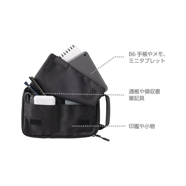 （まとめ買い）クツワ 収納 Dr.ion マルチワークケース バッグインバッグ B6 ブルーグレー 302DRGY 〔3個セット〕 【北海道・沖縄・離島配送不可】