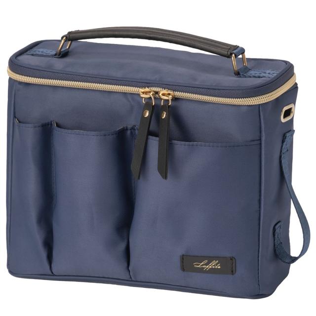 （まとめ買い）クツワ 収納 Laffite キャリングボックス PCケース ネイビー LF002NB 〔3個セット〕 【北海道・沖縄・離島配送不可】