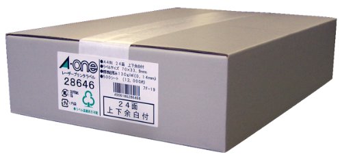 エーワン レーザープリンタラベル A4判24面 28646 00027266の通販は