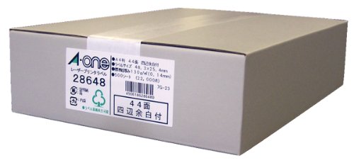 エーワン レーザープリンタラベル44面500入 28648 00027268 【北海道・沖縄・離島配送不可】