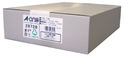 エーワン パソコン＆ワープロラベル NEC3列 28728 00035645 【北海道・沖縄・離島配送不可】