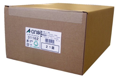 エーワン レーザープリンタラベル A4-21面 31162 00060897の通販は