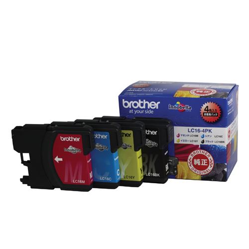 ブラザー インクジェットカートリッジ LC16-4PK 00008830 【北海道・沖縄・離島配送不可】
