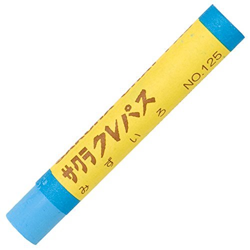 （まとめ買い）サクラクレパス クレパス太巻 単色 水色 10本入 LPバラ#125 〔×5〕 【北海道・沖縄・離島配送不可】