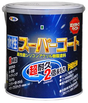 （まとめ買い）アサヒペン えの具 水溶性百貨店厚地の外套 水溶性多役立つこと 赤 1.6L 〔3缶仕かける〕 【北海道・沖縄・離島送りとどける不可】