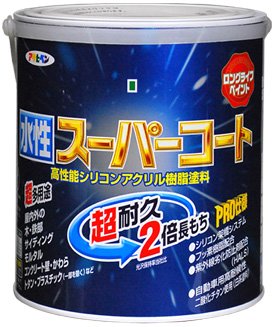 （まとめ買い）アサヒペン えの具 水溶性百貨店厚地の外套 水溶性多役立つこと ツヤ消し黒 1.6L 〔3缶仕かける〕 【北海道・沖縄・離島送りとどける不可】