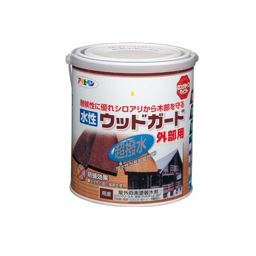 （まとめ買い）アサヒペン 水性ウッドガード外部用 クリヤ 1.6L 〔3缶セット〕 【北海道・沖縄・離島配送不可】
