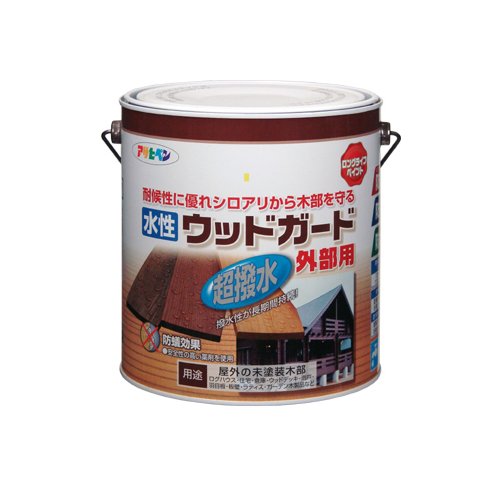 （まとめ買い）アサヒペン 水性ウッドガード外部用 クリヤ 3L 〔3缶セット〕 【北海道・沖縄・離島配送不可】