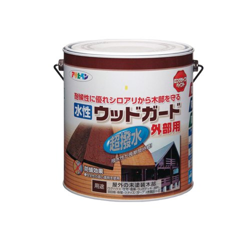 （まとめ買い）アサヒペン 水性ウッドガード外部用 チーク 3L 〔3缶セット〕 【北海道・沖縄・離島配送不可】