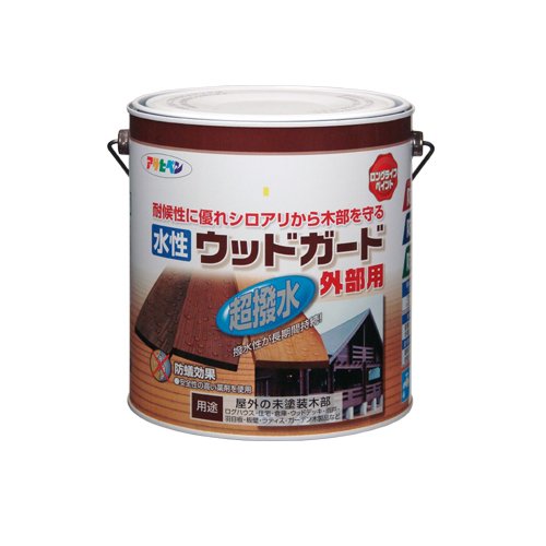 （まとめ買い）アサヒペン 水性ウッドガード外部用 マホガニー 3L 〔3缶セット〕 【北海道・沖縄・離島配送不可】