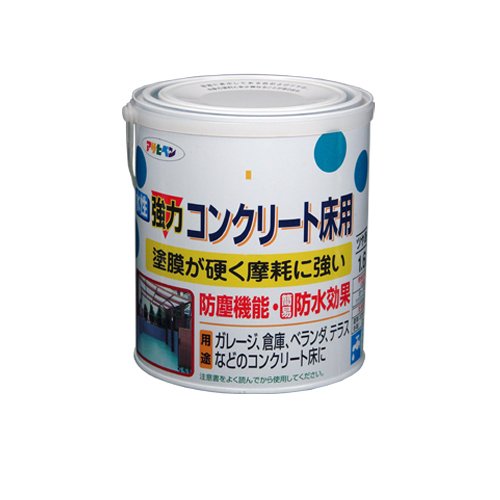 （まとめ買い）アサヒペン 水性強力コンクリート床用 ライトグリーン 1.6L 〔3缶セット〕 【北海道・沖縄・離島配送不可】