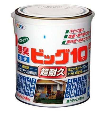 （まとめ買い）アサヒペン 水性ビッグ10多用途 204青 1.6L 〔3缶セット〕の通販は