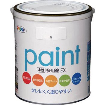 （まとめ買い）アサヒペン 水性多用途EX 1.6L アイボリー 〔3缶セット〕 【北海道・沖縄・離島配送不可】