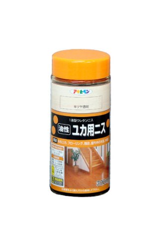 （まとめ買い）アサヒペン 油性ユカ用ニス 300ML 半ツヤ透明 〔3個セット〕 【北海道・沖縄・離島配送不可】