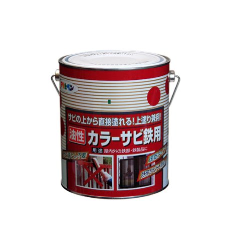 （まとめ買い）アサヒペン カラーサビ鉄用 1.6L こげ茶 〔3缶セット〕 【北海道・沖縄・離島配送不可】