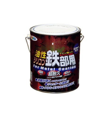 （まとめ買い）アサヒペン 油性シリコン鉄部用 1.6L ライトグリーン 〔3缶セット〕 【北海道・沖縄・離島配送不可】
