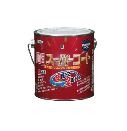 （まとめ買い）アサヒペン 油性スーパーコート 0.7L ライトグレー 〔3缶セット〕 【北海道・沖縄・離島配送不可】