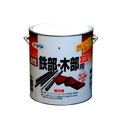 （まとめ買い）アサヒペン 油性鉄部・木部用EX 3L 白 〔3缶セット〕 【北海道・沖縄・離島配送不可】