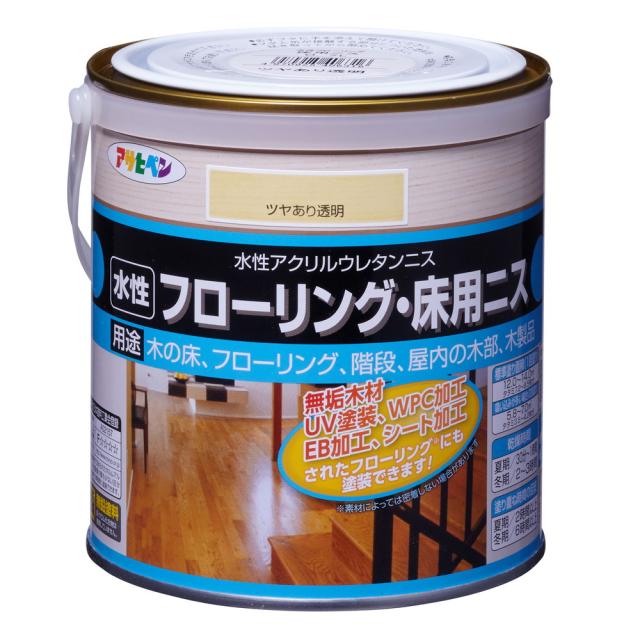 （まとめ買い）アサヒペン 水性フローリング・床用ニス 0.7L ツヤあり透明 〔×3〕 【北海道・沖縄・離島配送不可】