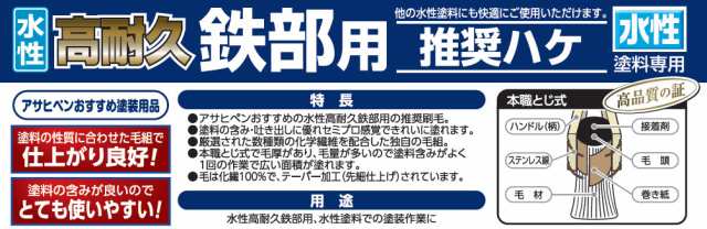 まとめ買い）アサヒペン 水性塗料 水性高耐久鉄部用 1/5L ブラウン