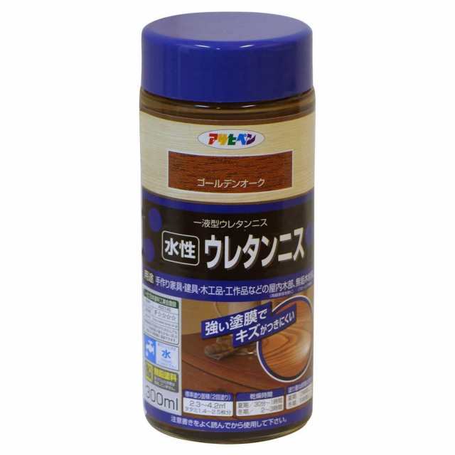 まとめ買い アサヒペン 水性高耐久2液ウレタンニス 300gセット マホガニー 10個セット - 5