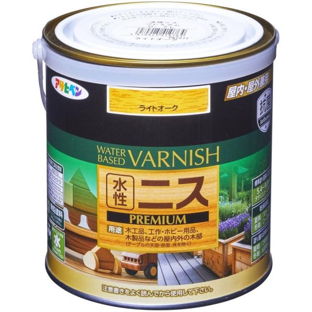 （まとめ買い）アサヒペン 水溶性ニス PREMIUM 0.7L ともし火オーク材 〔×3〕 【北海道・沖縄・離島送りとどける不可】