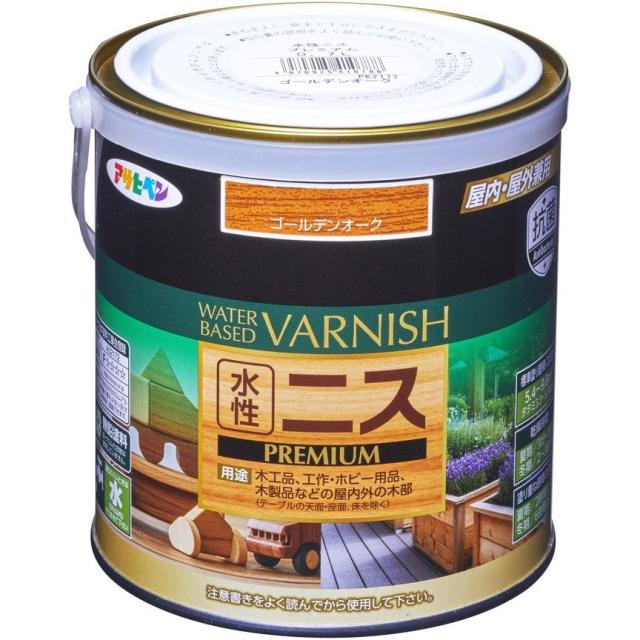 （まとめ買い）アサヒペン 水溶性ニス PREMIUM 0.7L ゴールデンオーク材 〔×3〕 【北海道・沖縄・離島送りとどける不可】
