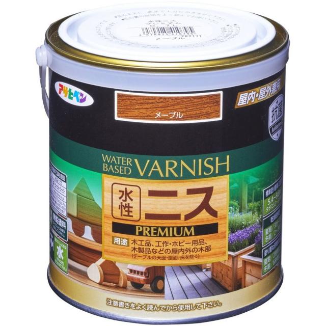 （まとめ買い）アサヒペン 水溶性ニス PREMIUM 0.7L メープル 〔×3〕 【北海道・沖縄・離島送りとどける不可】