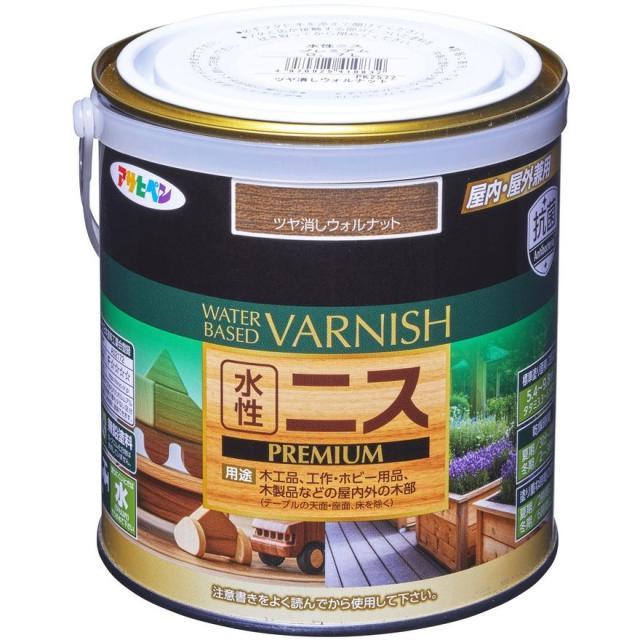 （まとめ買い）アサヒペン 水性ニス PREMIUM 0.7L ツヤ消しウォルナット 〔×3〕 【北海道・沖縄・離島配送不可】 6,576円