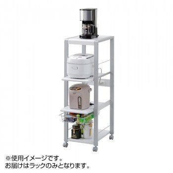 MK(エムケー精工) 組立式 オープンラック スリムロータイプ(ホワイト) ORL-202SW 【北海道・沖縄・離島配送不可】の通販は