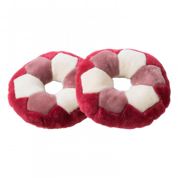 ムートン 円座クッション 2個組 ローズ DL0648MBR2の通販は