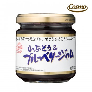 コスモ食品　ひろさき屋　山ぶどう＆ブルーベリージャム　185g　12個×2ケース 【北海道・沖縄・離島配送不可】