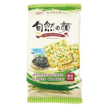 フジフードサービス 台湾 自然の顔 葱クラッカー・海苔付き 80g 24袋 【北海道・沖縄・離島配送不可】