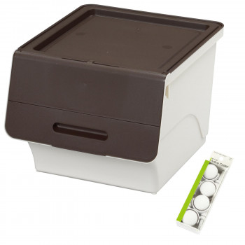 収納ケース フロック レギュラー30深型 4個組 キャスター付き fr-30-4+K Nブラウン・NBR 【北海道・沖縄・離島配送不可】