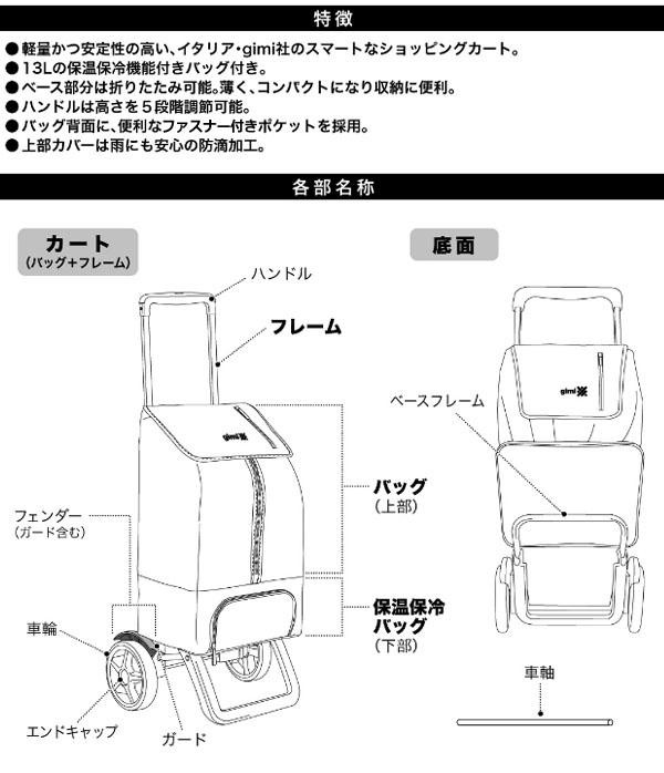 GIMI ショッピングカート カングー　グレー・GIMKG-GY 【北海道・沖縄・離島配送不可】_2