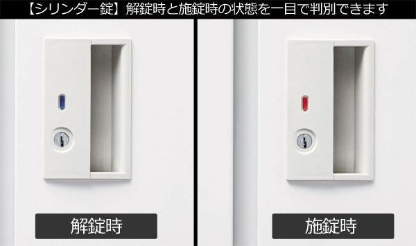 オフィス・店舗向け　スタンダードロッカー ホワイト　開閉表示付シリンダー錠 3人用ロッカー 3連2号　COM-L37-W 【北海道・沖縄・離島配送不可】_2