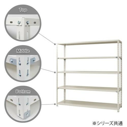 スチールラック　NC1800-18-5段 間口1800×奥行450×高さ1800mm　ホワイト 【北海道・沖縄・離島配送不可】_1