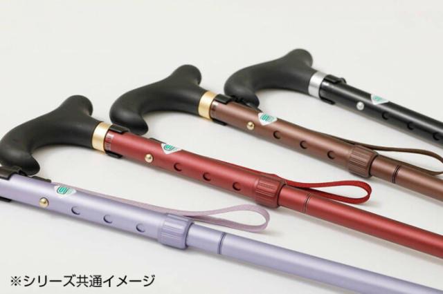 伸縮折りたたみ杖 とってもステッキ やわらかグリップ Mサイズ CH233171 C05・ブラウン 【北海道・沖縄・離島配送不可】