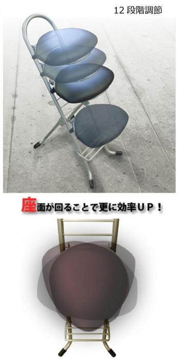 ルネセイコウ　プロワークチェアラウンド　日本製　完成品　PW-700R　ブラック・ブラック 【北海道・沖縄・離島配送不可】_3