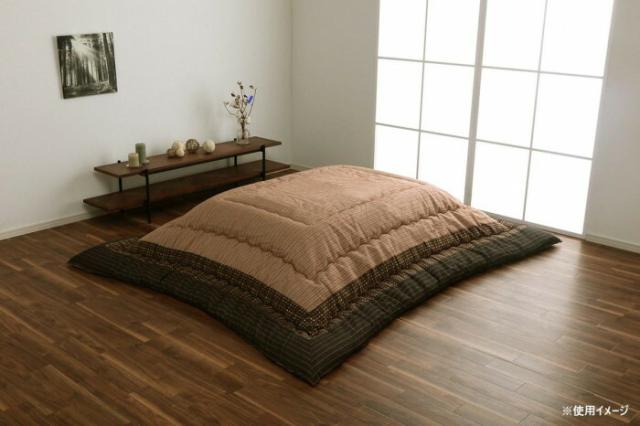 こたつ布団 長方形 単品 しじら織り ブラウン 約205×245cm 1151240060203 【北海道・沖縄・離島配送不可】_1