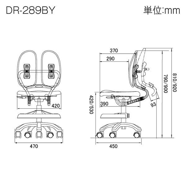 DUOREST(デュオレスト) 回転椅子 DR-289BY (BLACK) 【北海道・沖縄・離島配送不可】