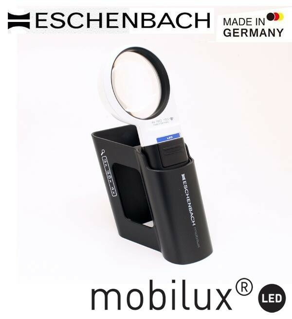 エッシェンバッハ　mobiluxLED+mobase　LEDワイドライトルーペ＆専用スタンド　60mmΦ(4倍)　1511-41M 【北海道・沖縄・離島配送不可】_1