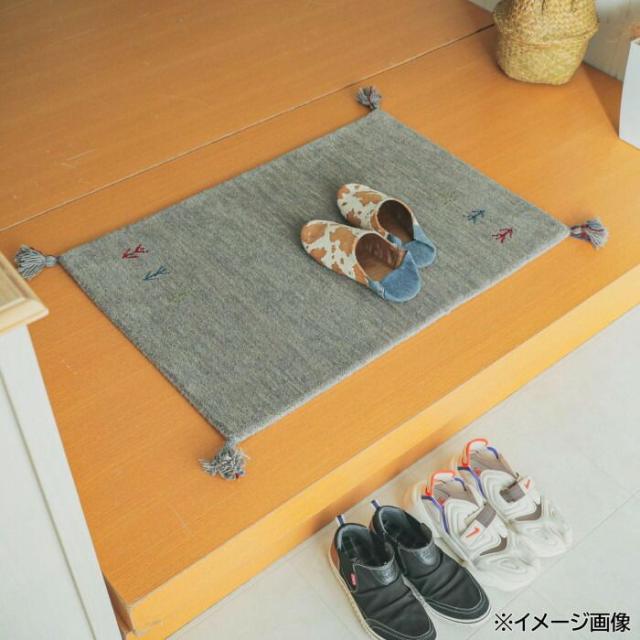 シンプルギャッベマット　AYAKA(アヤカ)　玄関マット　60×90cm　グレー「GSCD802912」 【北海道・沖縄・離島配送不可】_1