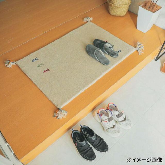 シンプルギャッベマット　AYAKA(アヤカ)　玄関マット　60×90cm　アイボリー「GSCD802972」 【北海道・沖縄・離島配送不可】_1