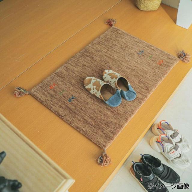 シンプルギャッベマット　AYAKA(アヤカ)　玄関マット　70×120cm　ブラウン「GSCD802985」 【北海道・沖縄・離島配送不可】_1
