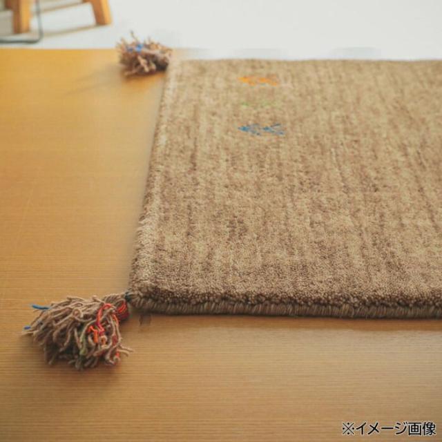 シンプルギャッベマット　AYAKA(アヤカ)　玄関マット　70×120cm　ブラウン「GSCD802985」 【北海道・沖縄・離島配送不可】_2