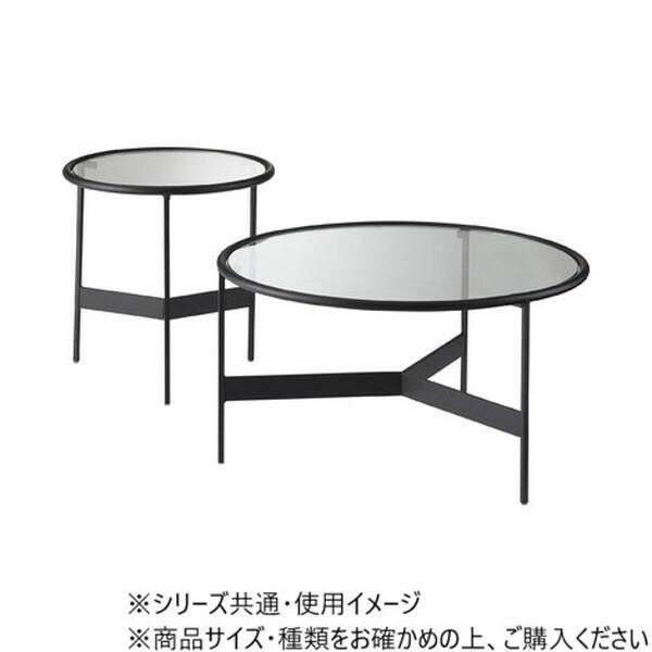 東谷 ラウンドガラステーブルL ブラック HIT-241 【北海道・沖縄・離島配送不可】