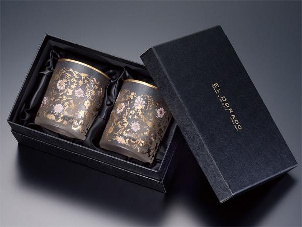 エル・ドラード　アラベスク・ゴールド　OLD(オールドグラス)　300ml　ペアセット　S-6102 【北海道・沖縄・離島配送不可】